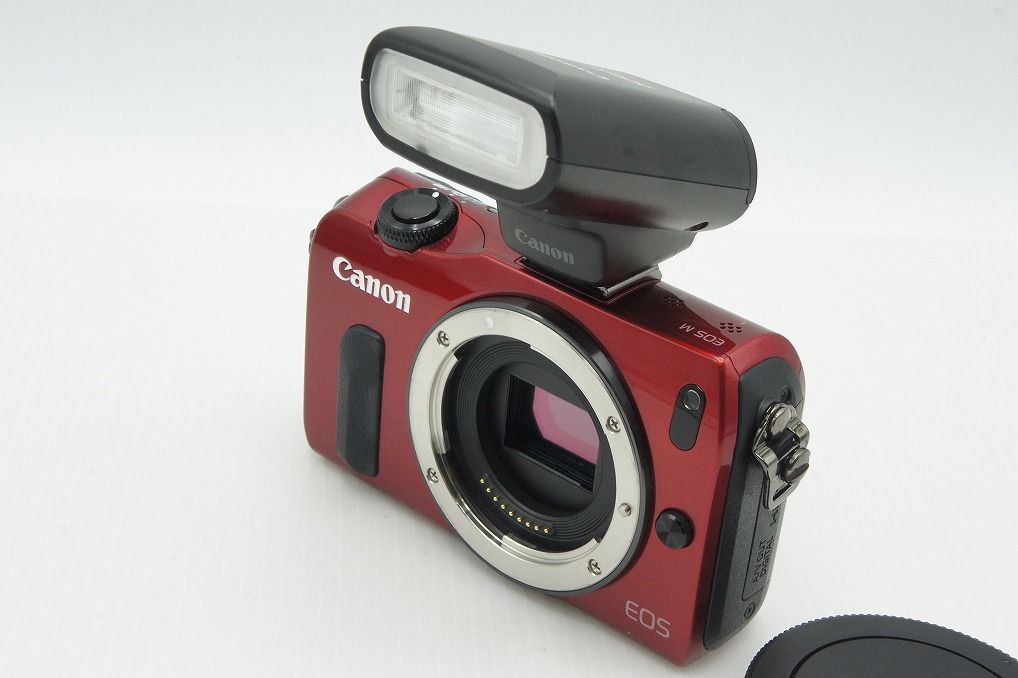 Canon キヤノン EOS M ボディ ミラーレス一眼カメラ レッド スピードライト 90 EX付 260107 af