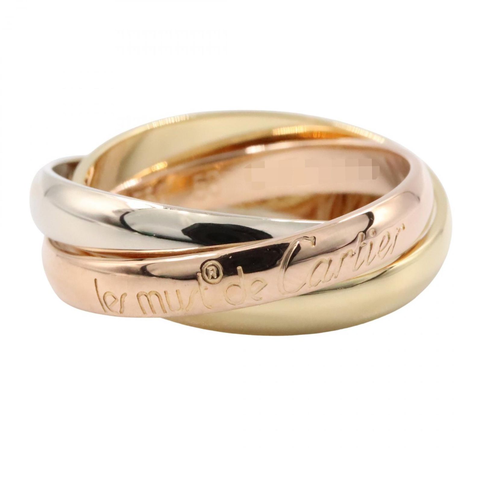 カルティエ CARTIER リング 指輪 トリニティリング K 18 イエローゴールド WG ホワイトゴールド レディース A