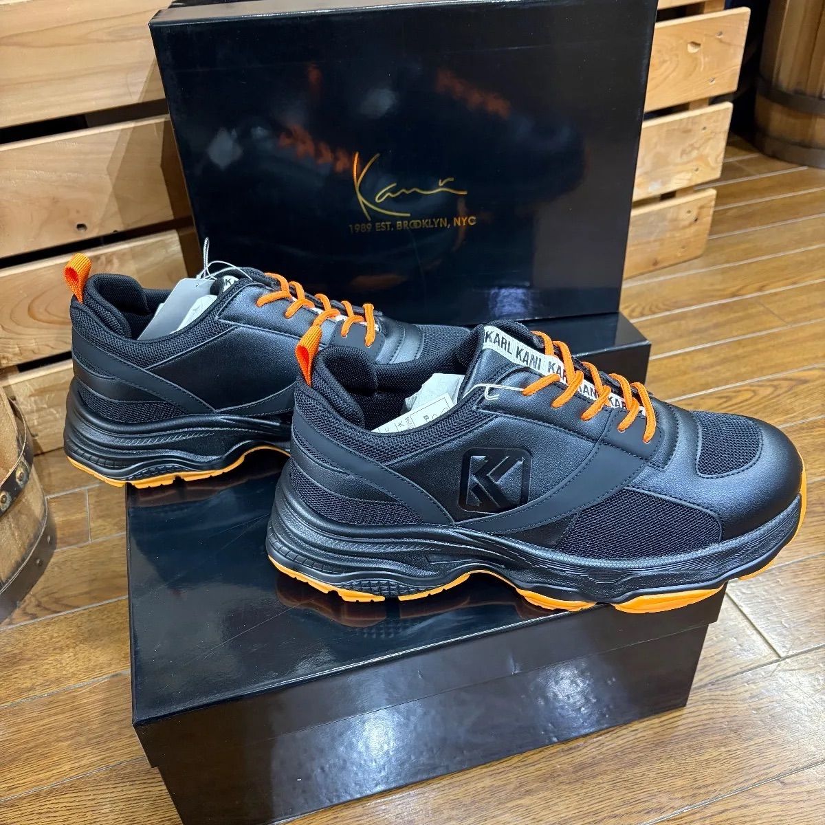 残り2点 karlkani カールカナイ⚫︎靴 スニーカー ブラック 26.5 27 27.5