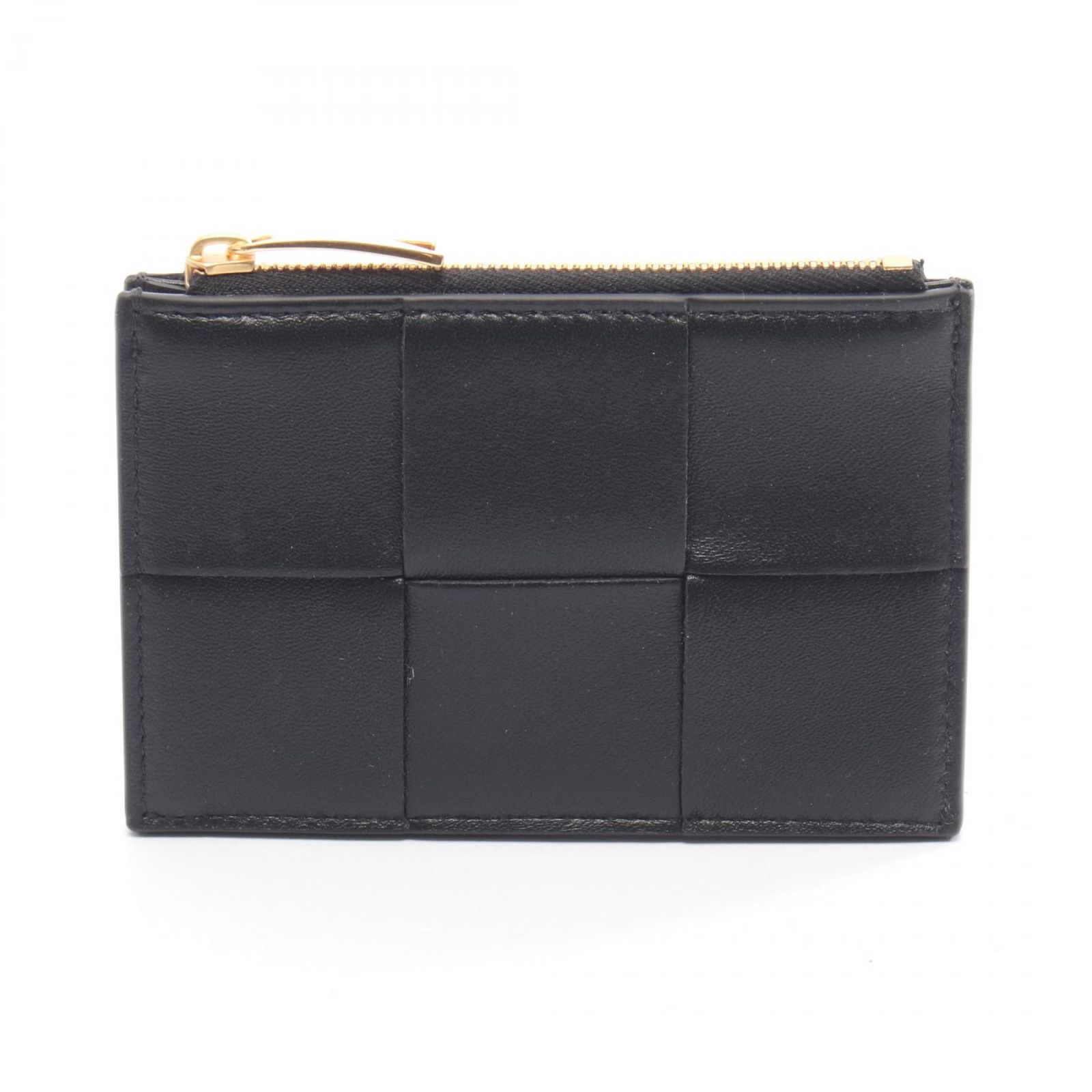 ボッテガヴェネタ BOTTEGA VENETA コインケース カセット ブラック レザー カードケース レディース