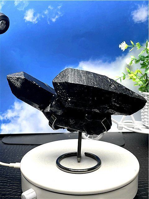 AAA級【魔除け】◆天然モリオン(黒水晶）クラスターB85C6/164C16A AAA級【魔除け】◇天然モリオン(黒水晶）クラスターB85C6/164C16A