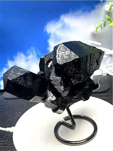 1220g AAA級魔除け天然モリオン黒水晶クラスターB80C6/190C27A AAA級【魔除け】◇天然モリオン(黒水晶）クラスターB88C6/106C22C