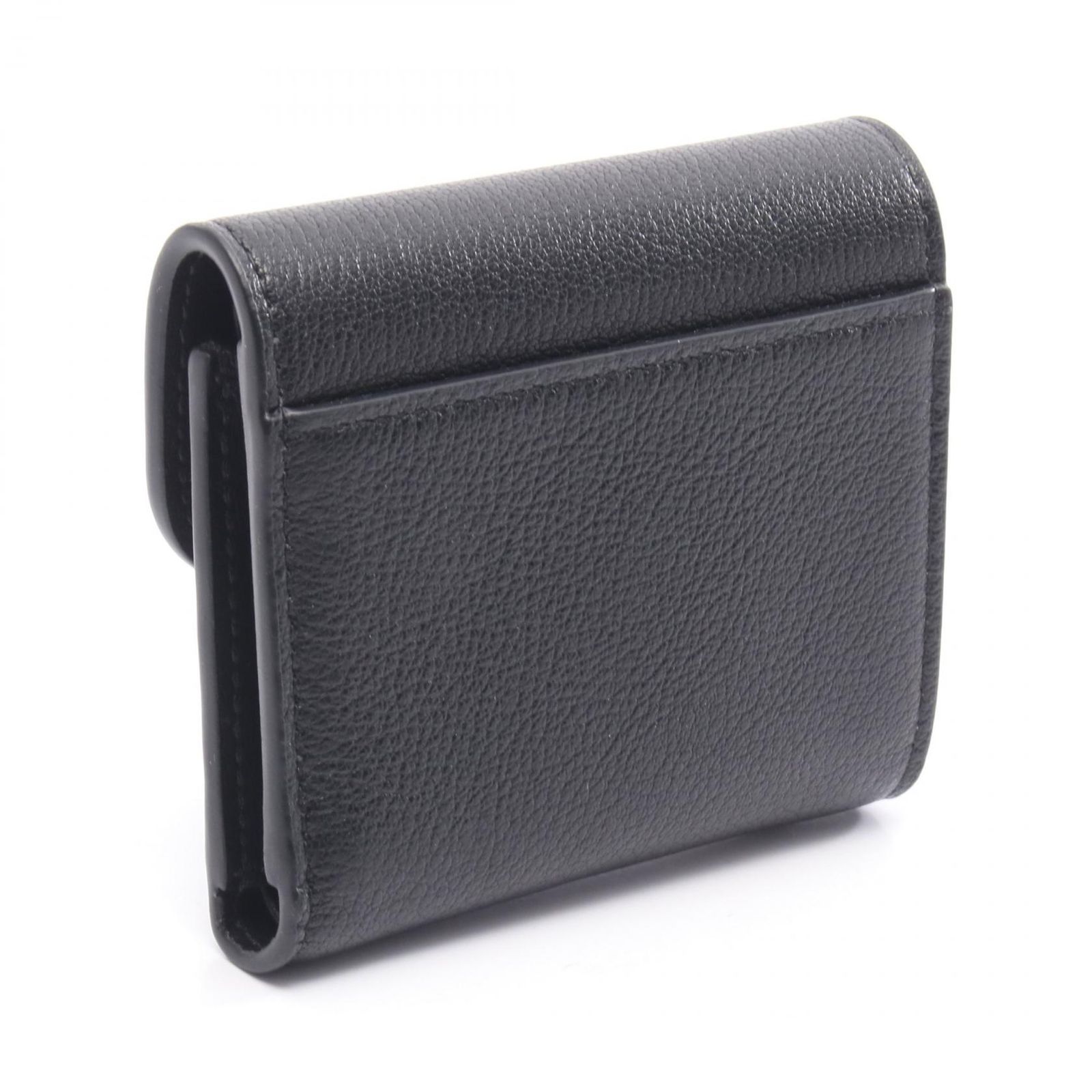 ディオール Dior 三つ折り財布 サドル ロータスウォレット _M 900 ブラック レザー ロータス ウォレット レディース A