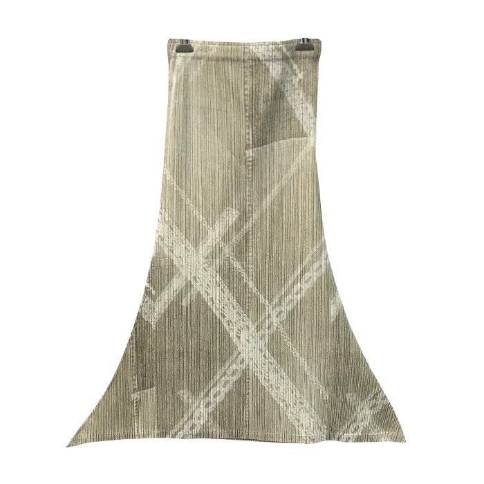 イッセイミヤケ プリーツ 変形 ロングスカート レース サイズ2 M ベージュ PLEATS PLEASE プリーツプリーズ イッセイミヤケ スカート レディース