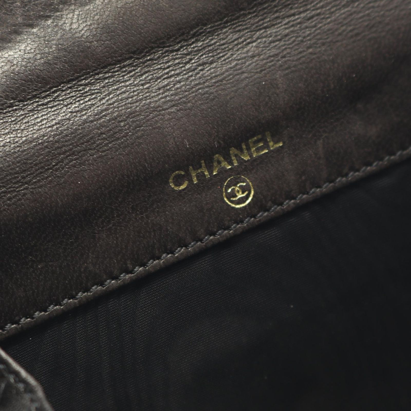 シャネル CHANEL Wホック財布 ココマーク ブラック レザー ココマーク