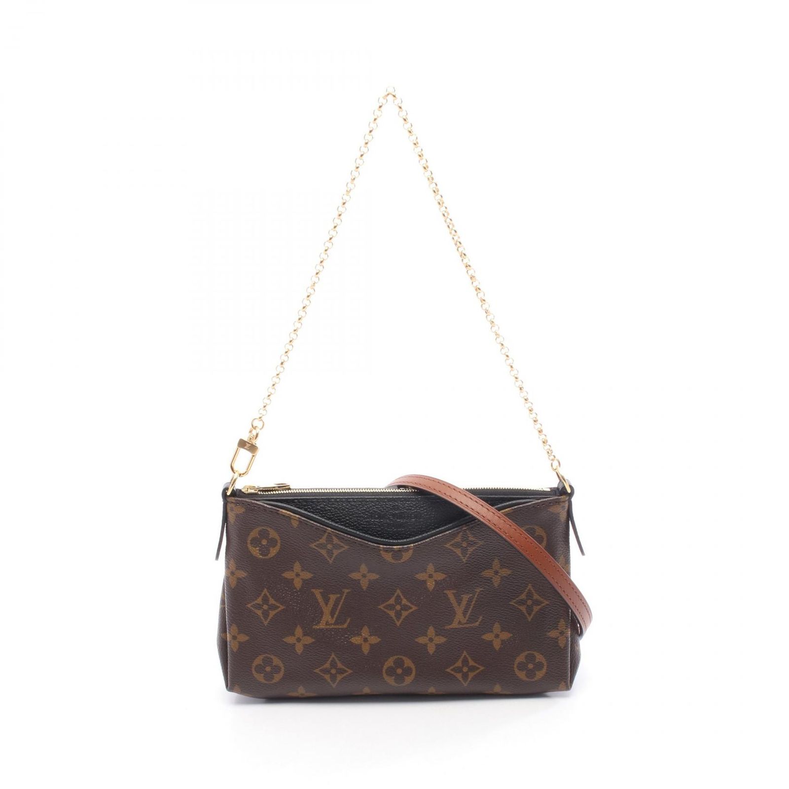 ルイ ヴィトン LOUIS VUITTON ハンドバッグ パラスクラッチ M 41639 ノワール PVCコーティングキャンバス レザー パラス クラッチ レディース A