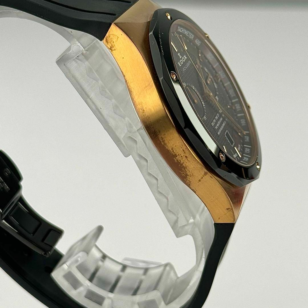  電池 710 エドックス クロノグラフ メンズ デイト 日付表示 腕時計(クォーツ) 腕時計(アナログ)