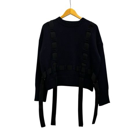 値下げ中1現行　ルシェルブルー　ウール　カシミヤ　クルーネック　ニット　黒　36 LE CIEL BLEU（ルシェルブルー）の「ウールカシミヤクルーネックニット