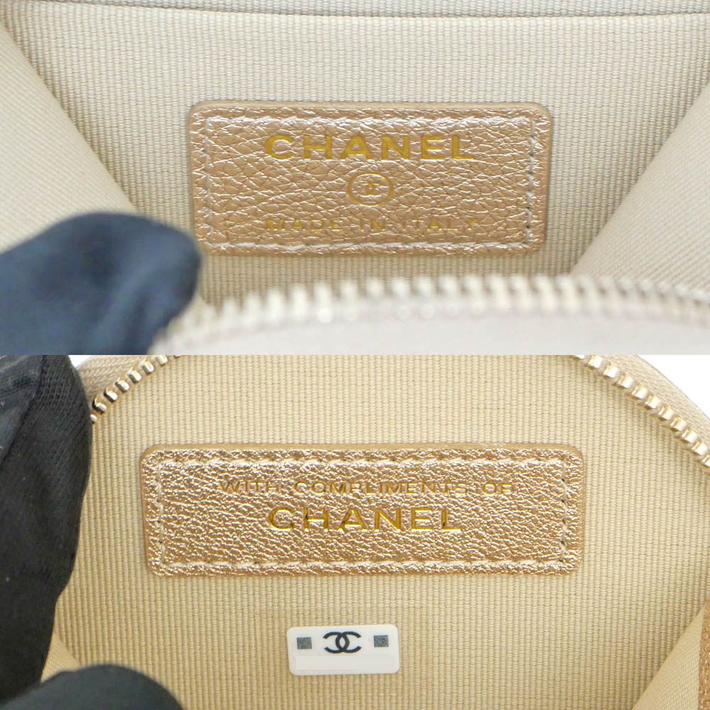 名東】シャネル ノベルティ マトラッセ コインケース エアポッズケース