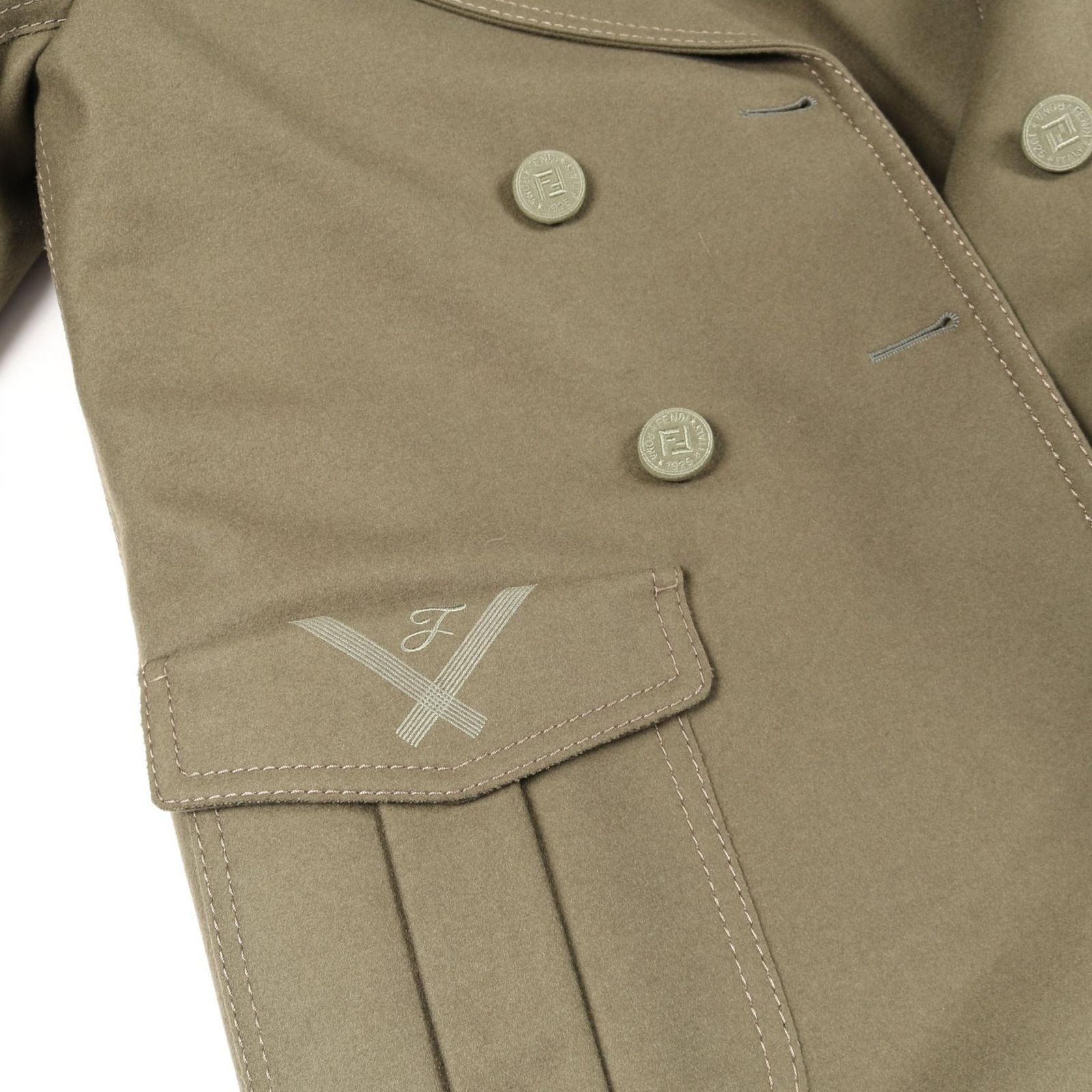 フェンディ FENDI ピーコート ウール カシミヤ コート レディース Used