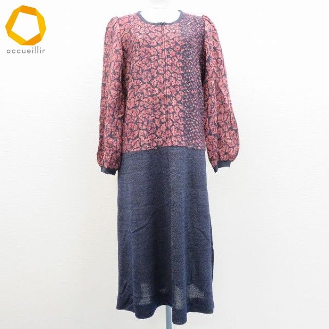 サイトウトヨコ 斉藤都世子 ニット ワンピース ロング ジップアップ