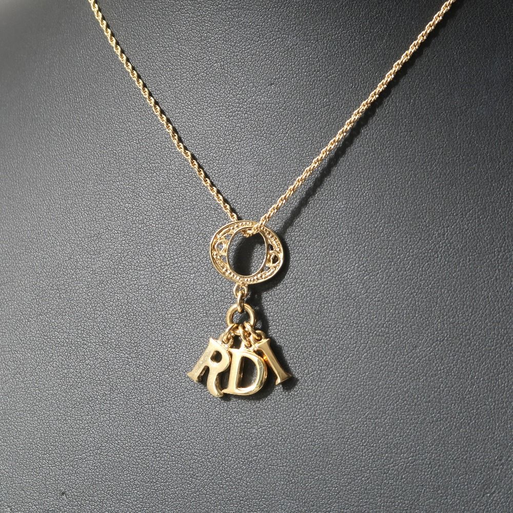Christian Dior クリスチャンディオール ヴィンテージ ネックレス DIORロゴ アクセサリー ブランド古着 |RA 7105