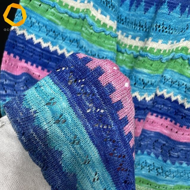 wnc モリオカサチコ 森岡幸子 スカート 青 ピンク 緑 ロング ニット