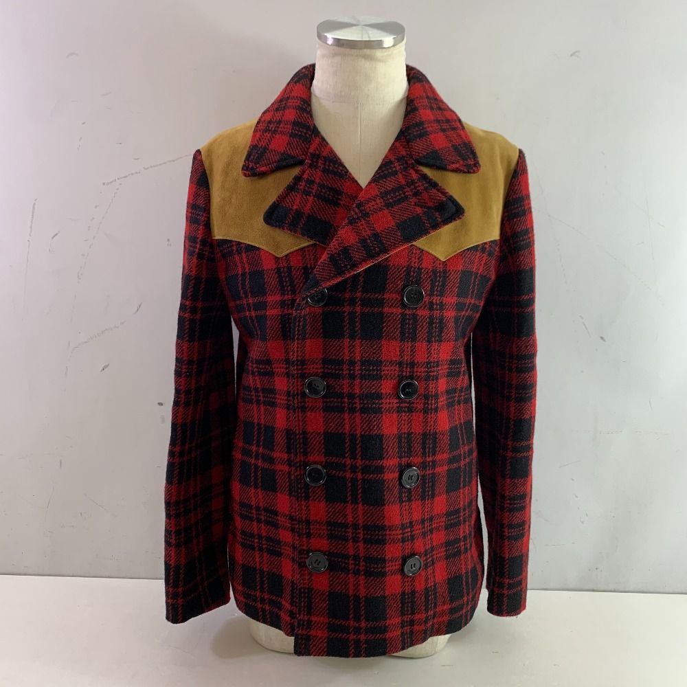 SAINT LAURENT PARIS ウエスタン チェック柄Pコート SAINT LAURENT PARIS ウエスタン チェック柄Pコート 【公式通販】