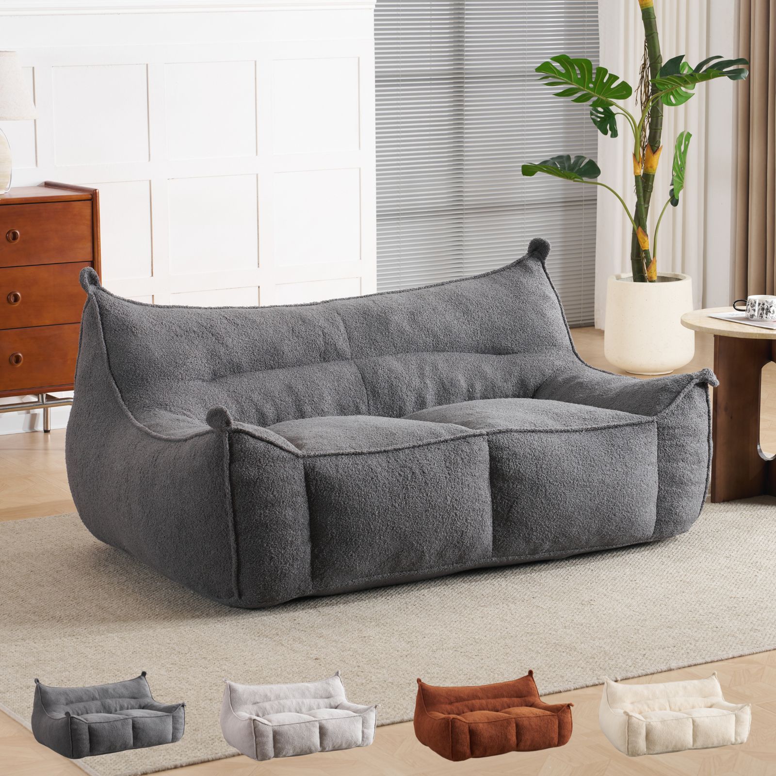 2人掛けソファ 圧縮ソファ クッションソファー ソファー 座椅子 圧縮梱包 1人掛けソファ シンプル フロアソファー 座る 可愛い外観 実用性 コンパクト 包まれる感じ コスパ最高 耐荷重300ｋｇ ふわふわ感 圧力分散 一人暮らし ミニサイズ