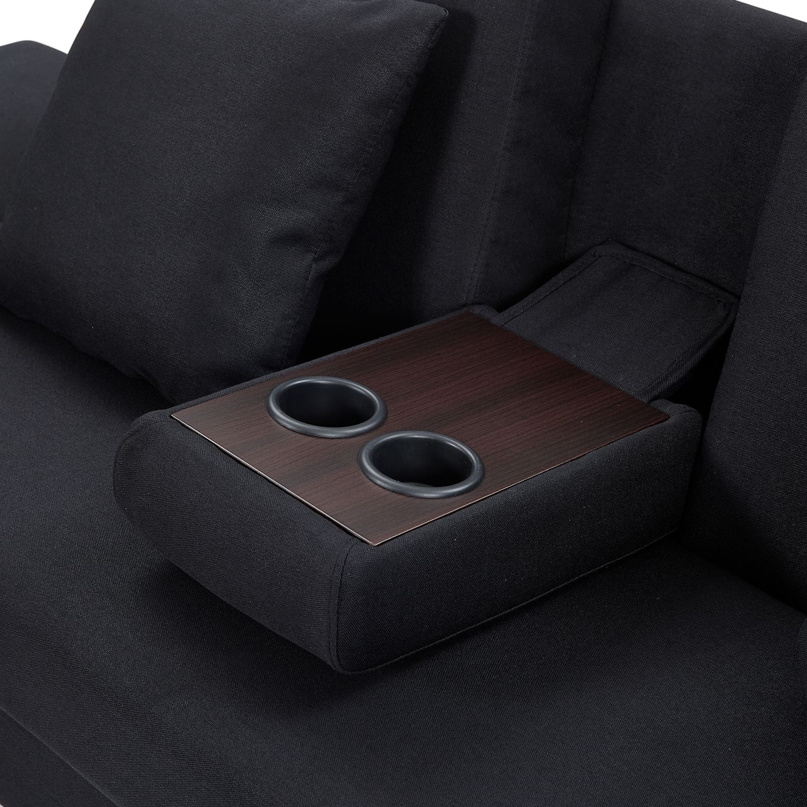 多機能ソファ 左右側とも取り付けるアームレスト