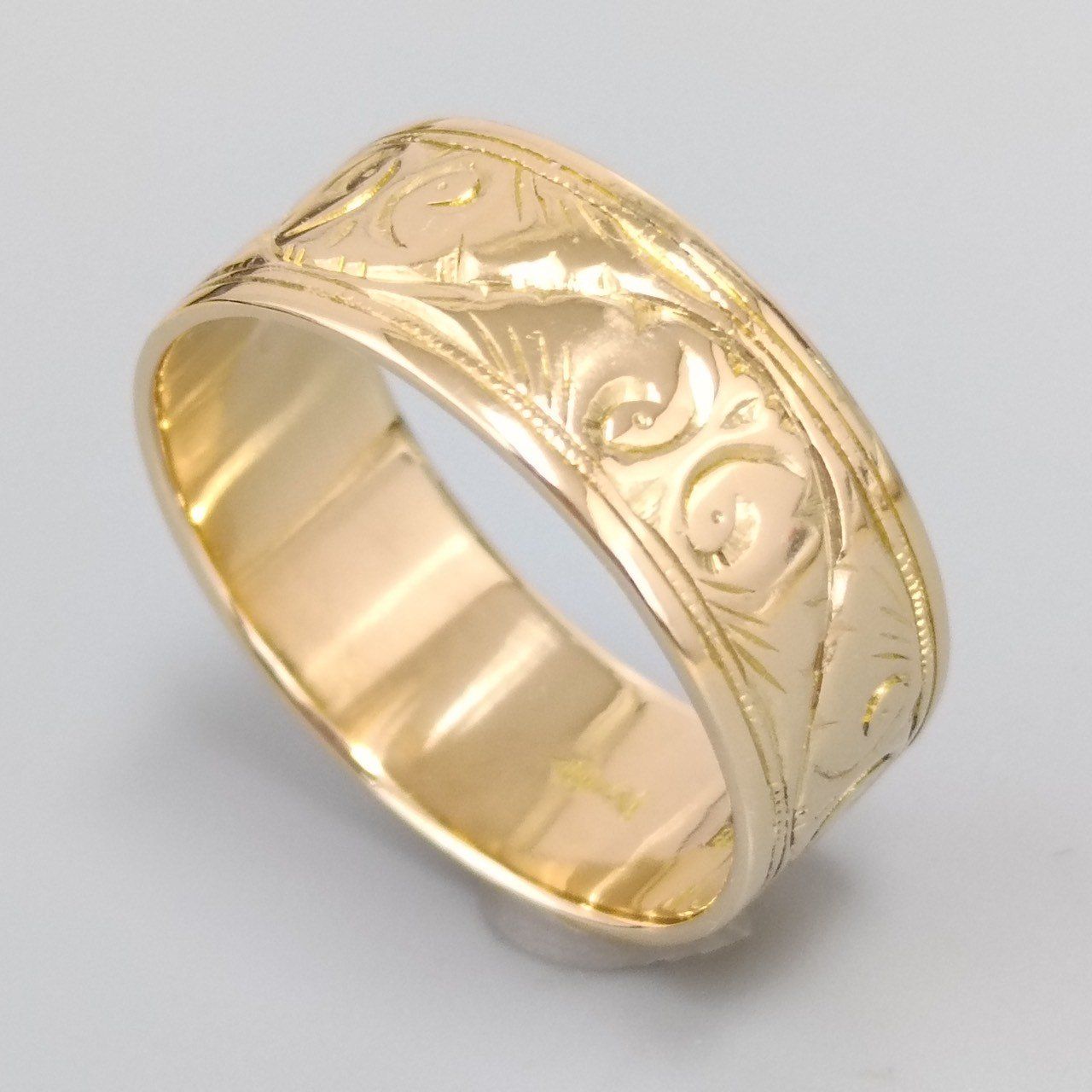 18金 K 18 造幣局 彫金リング 6.65ｇ 20号 E 56