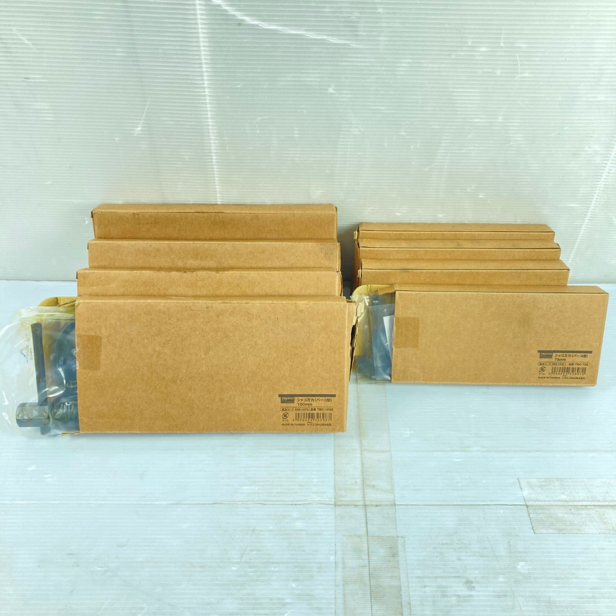 ＊＊TRUSCO トラスコ シャコ万力 TBC-75Eｘ4/TBC-100Ex4 8個セット ブラック