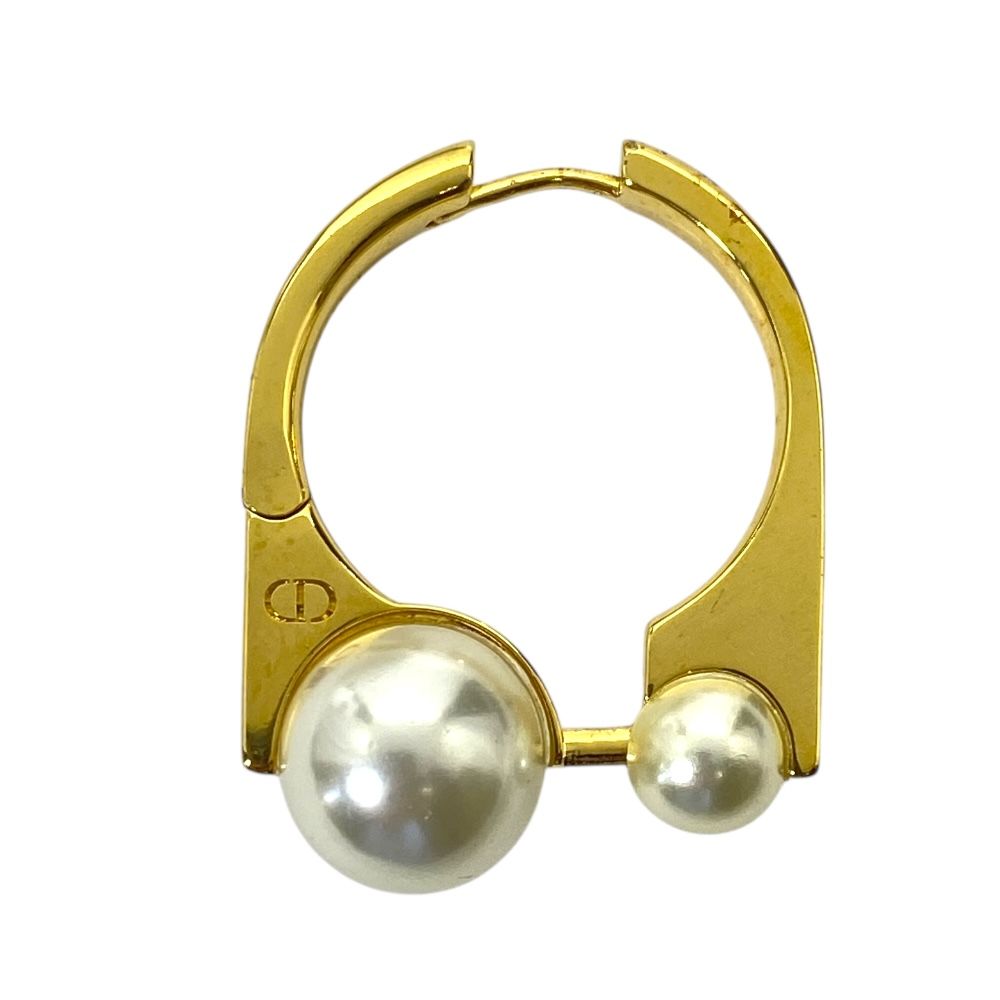 ディオール ピアス トライバル ニュールック アクセサリー ジュエリー ストーン メタル レジンパール ゴールド Christian Dior 片耳のみ 洗練 上品 感 存在感 モード