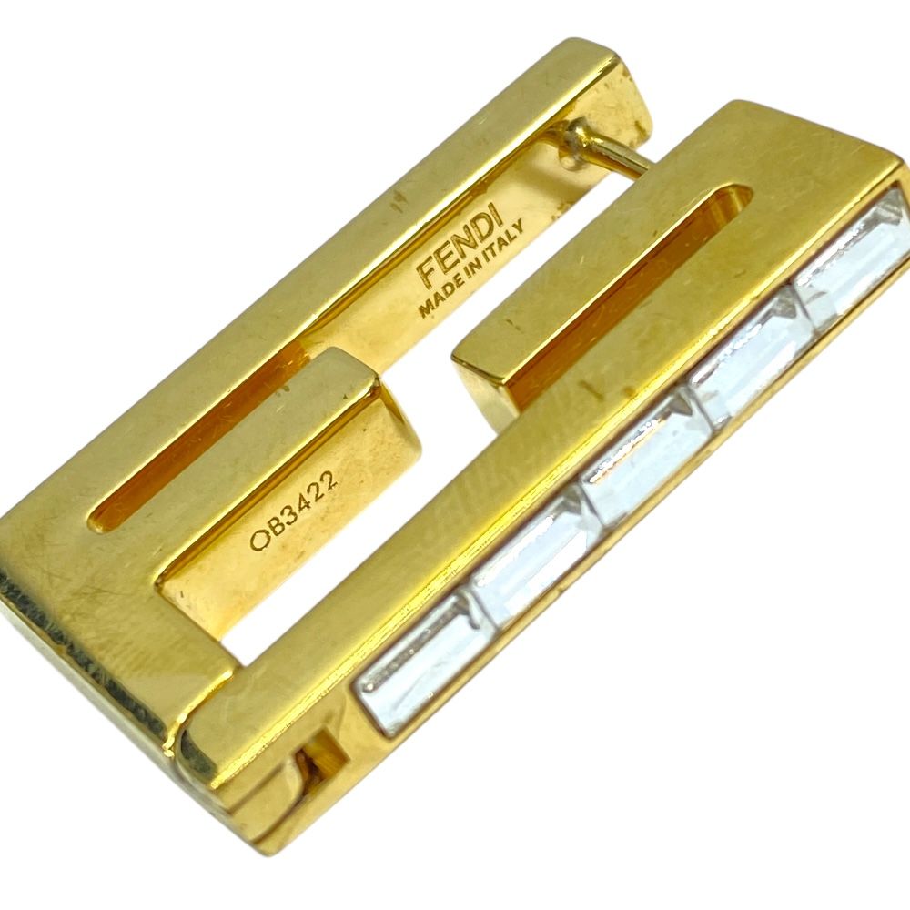 フェンディ FFロゴ ラインストーン ピアス ジュエリー アクセサリー