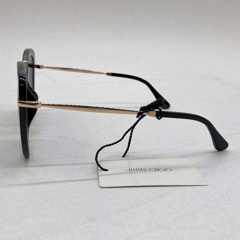 JIMMY CHOO ジミー チュウ サングラス フィービー|F|S AE 29 O アイウェア メガネ 眼鏡 レディース ブラック ゴールド 服飾 B 15615◆