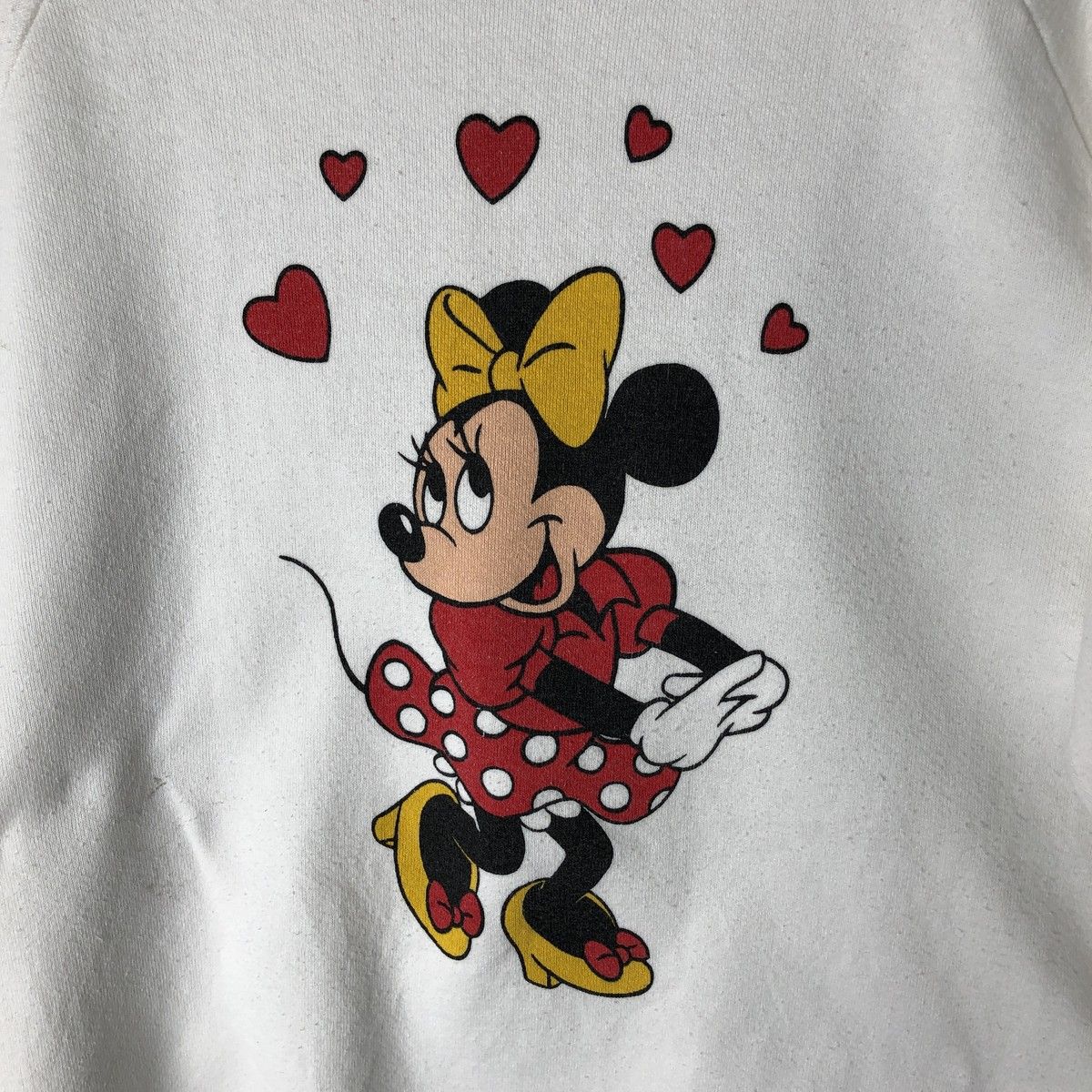 古着 80年代 DISNEY MINNIE MOUSE ミニーマウス キャラクタースウェットシャツ トレーナー |eaa 607116 リブ編み トレーナー スウェット 