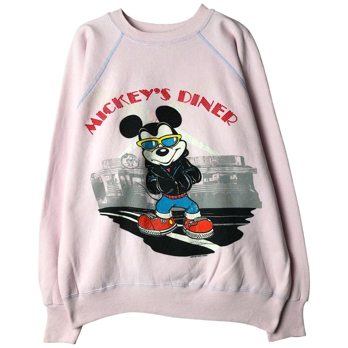 古着 90年代 ULTRA SWEATS MICKEY MOUSE ミッキーマウス キャラクタースウェットシャツ トレーナー メンズL相当|eaa 607117