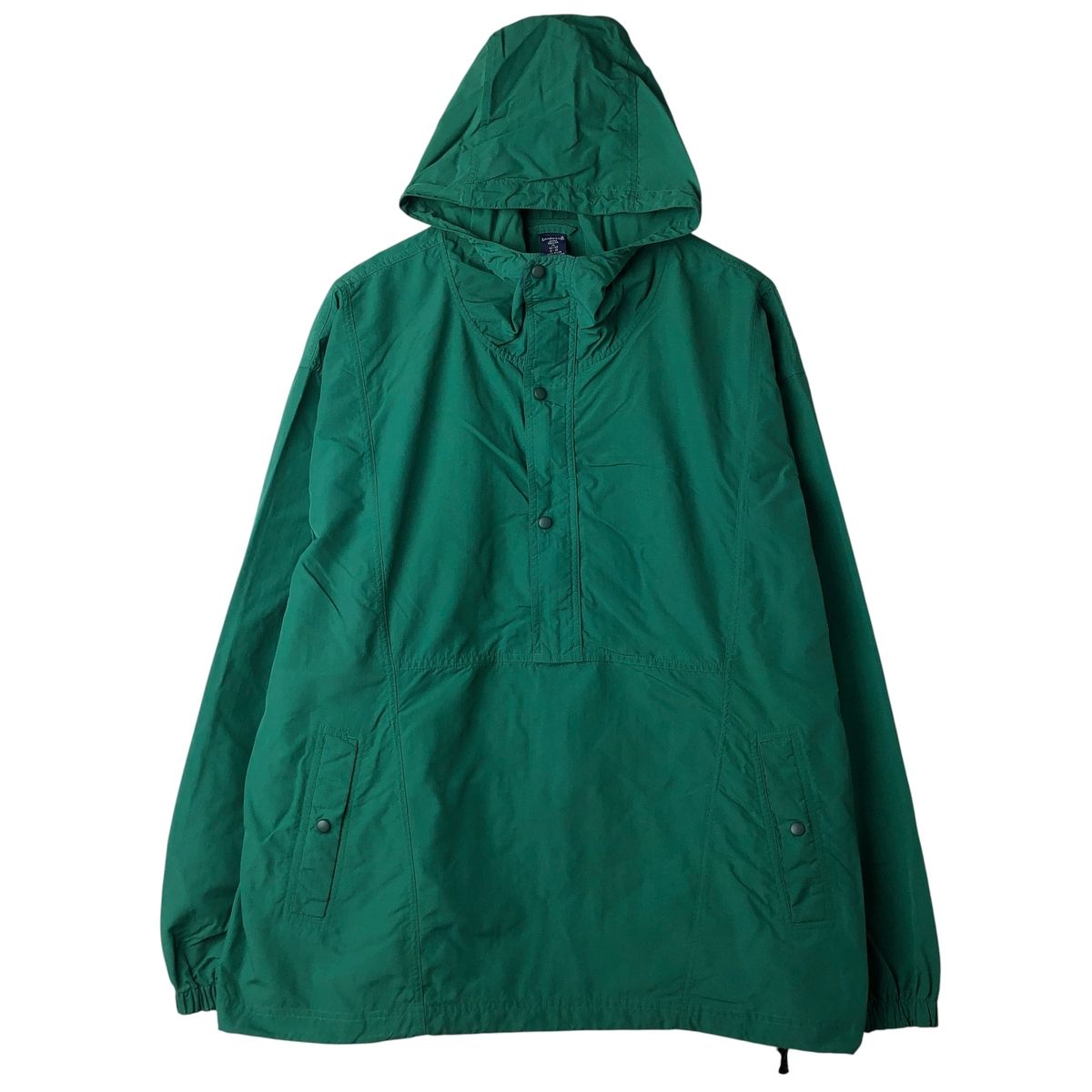 古着 90~00年代 ランズエンド LANDS END フード付き ハーフジップ ナイロンプルオーバー メンズXL相当 ヴィンテージ|eaa 607035