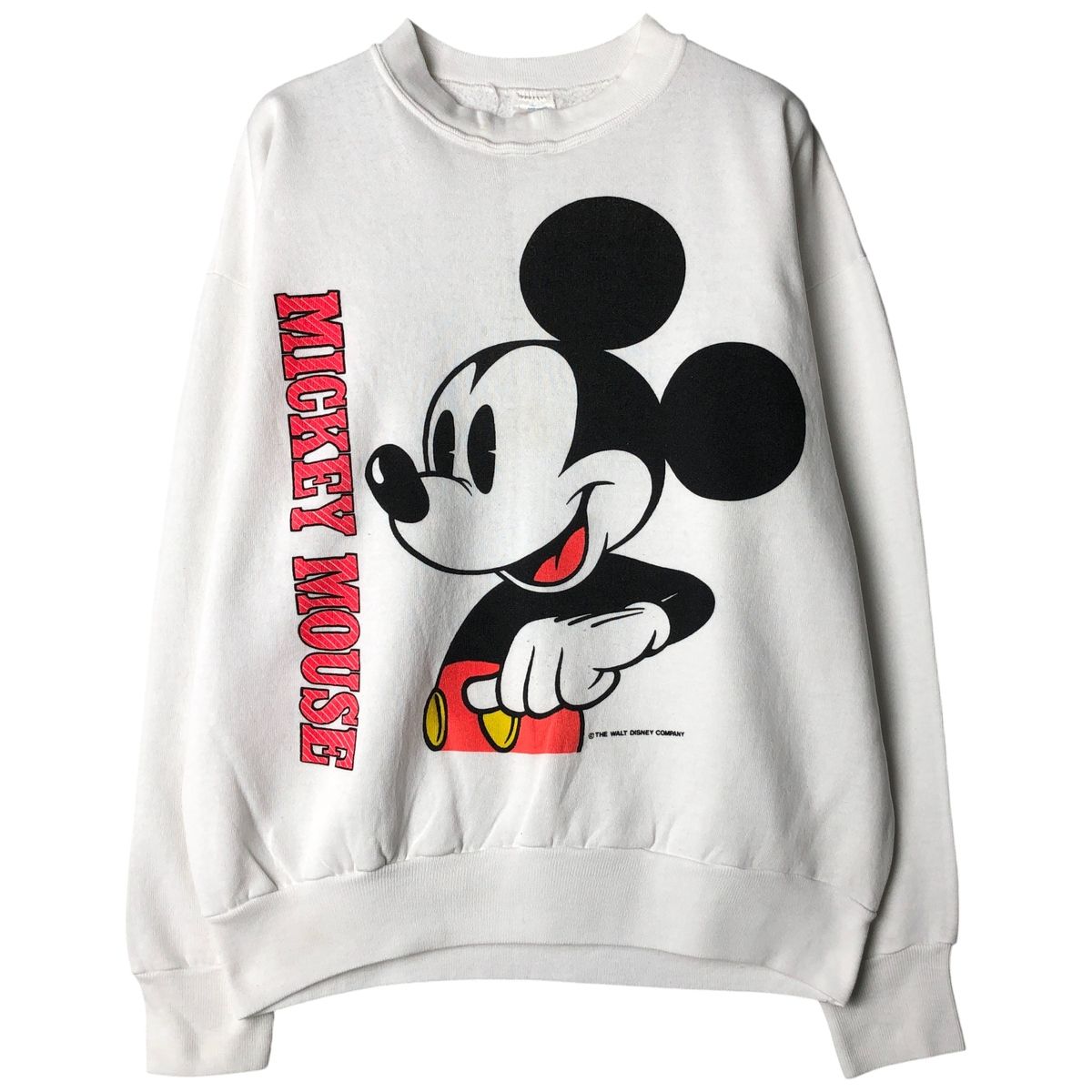 古着 WORKS MICKEY MOUSE ミッキーマウス キャラクタースウェットシャツ トレーナー メンズL相当|eaa 607111