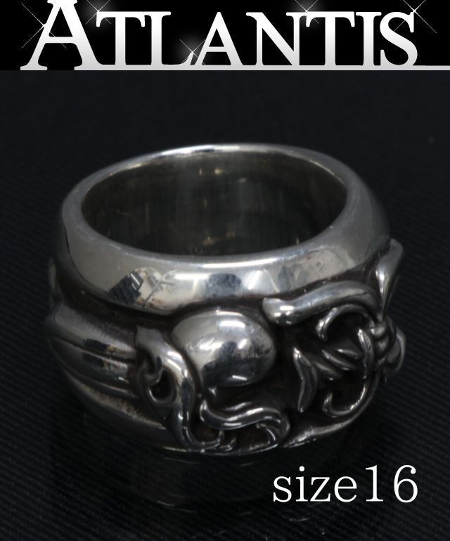 CHROME HEARTS クロムハーツ ダガー ハートリング 指輪 メンズ シルバー SV 925 約16号 101472