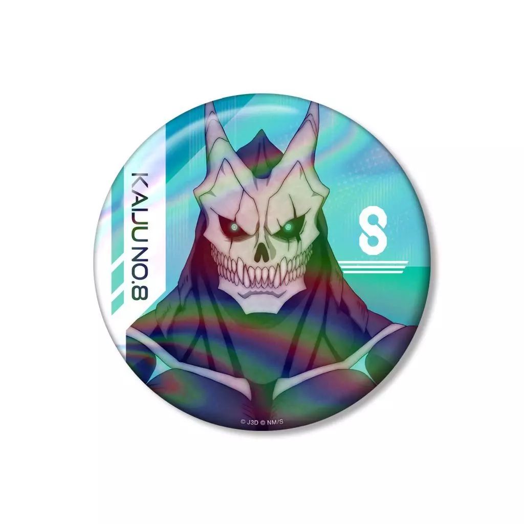 中古】バッジ・ビンズ 怪獣8号 76mmオーロラ缶バッジ 「怪獣8号