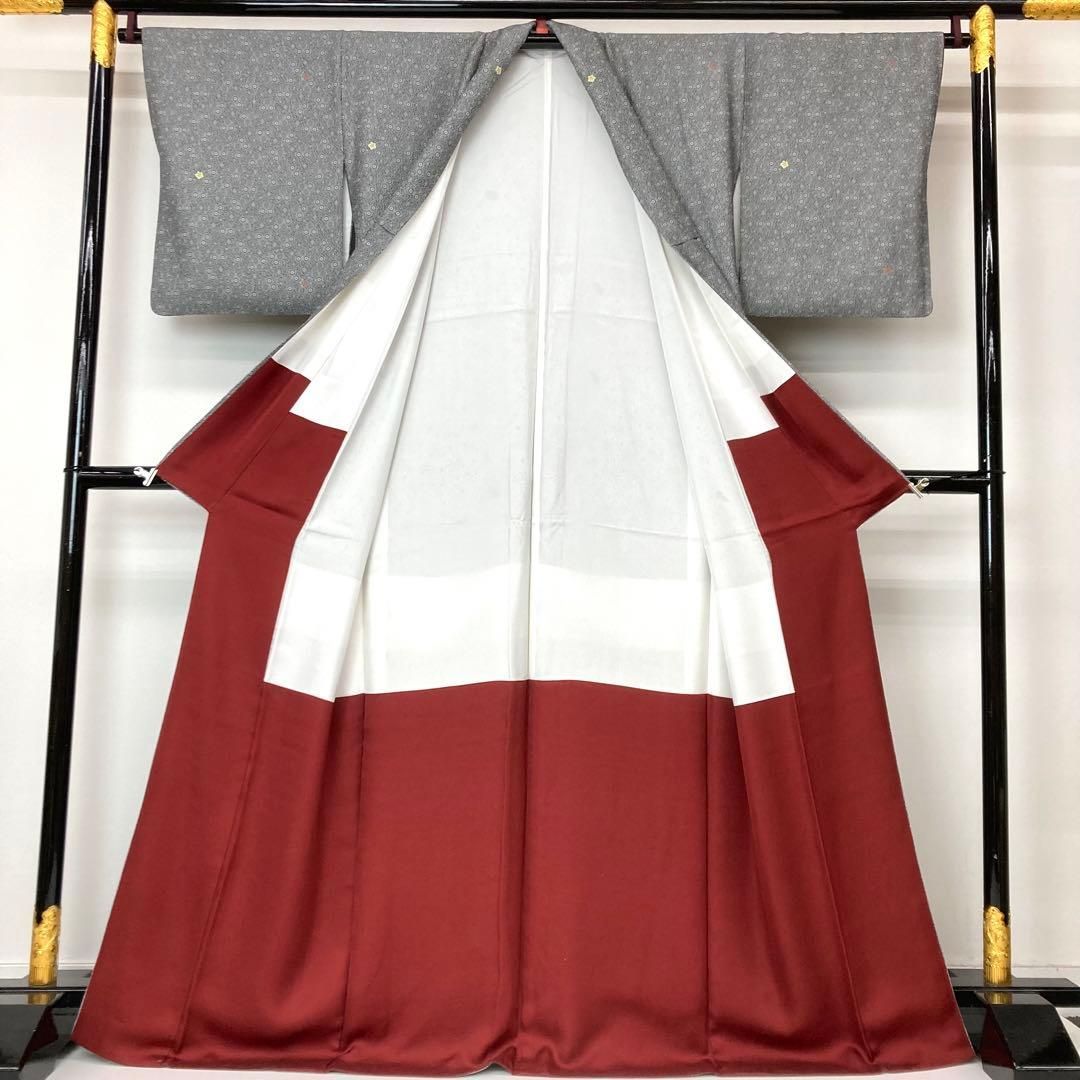 着物と帯 時流 ツ241092 お召の着物 縫取りお召し 大きいサイズ