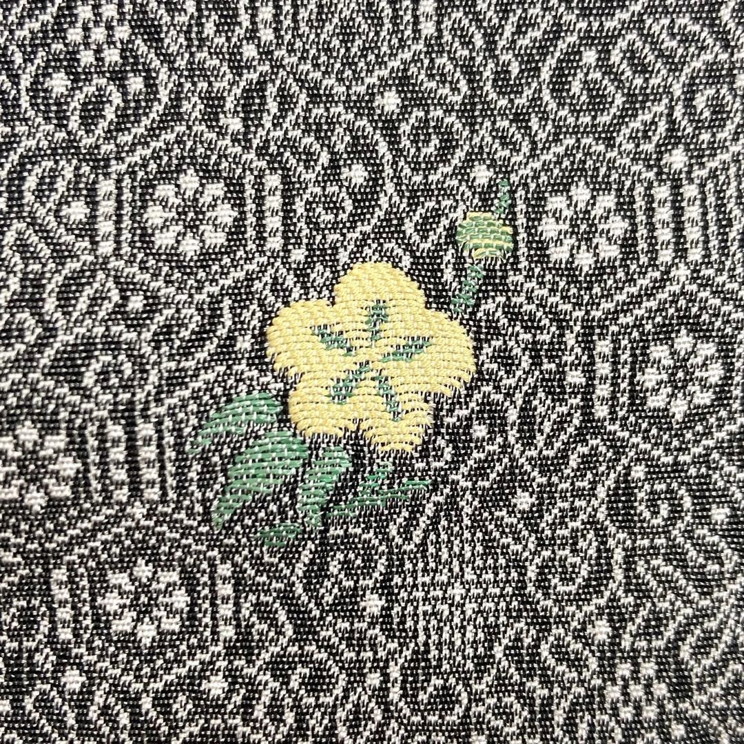 お召の着物 縫取りお召し