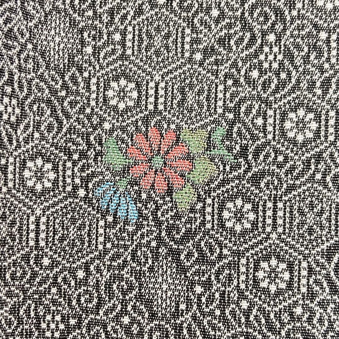 お召の着物 縫取りお召し