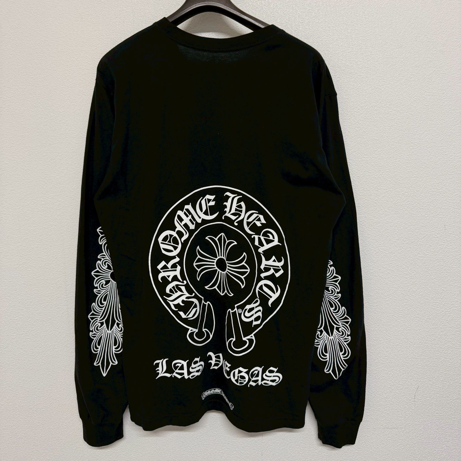 CHROME HEARTS Horse Shoe ラスベガス クロムハーツ ホースシュー 黒 ブラック 長袖 ロングTシャツ ロンT トップス メンズ レディース Lサイズ