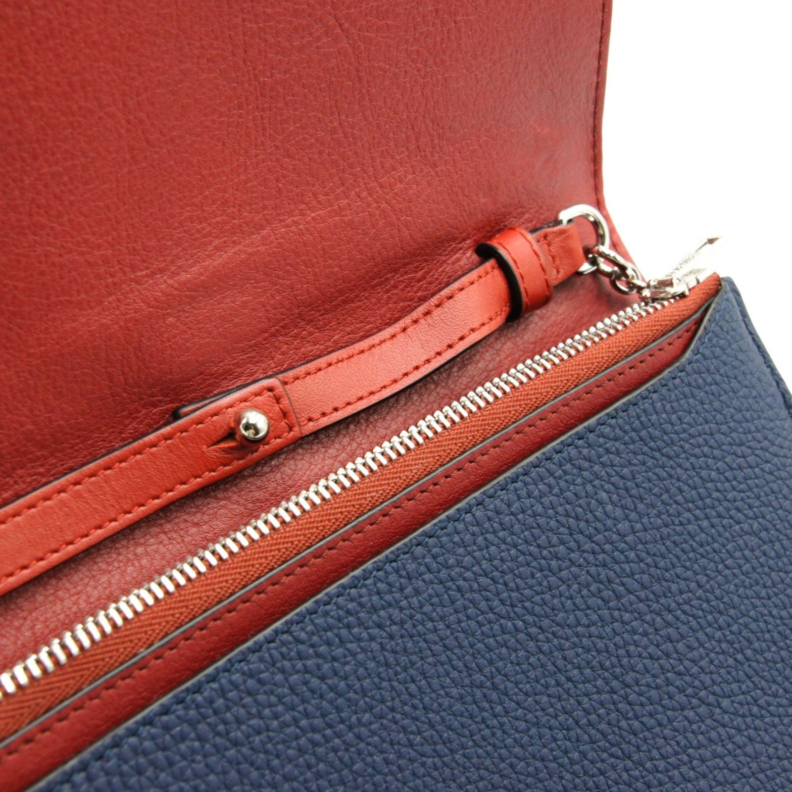 LOEWE ネイビー レッド 長財布 チェーンウォレット LOEWE ネイビー レッド 長財布 チェーンウォレット