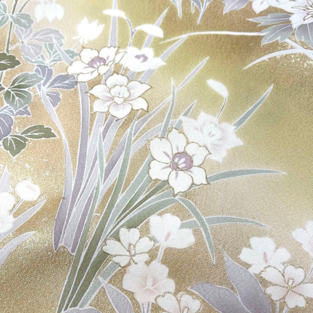  着物と帯 時流 H 241081◆正絹 訪問着◆裄ロング 京友禅 一つ紋 訪問着 付け下げ 着物