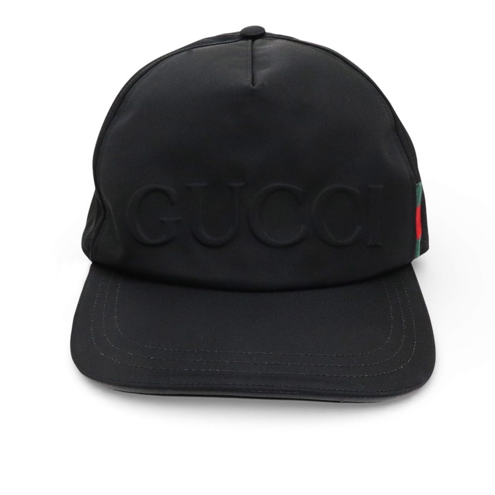 国内正規品・新品】グッチ GUCCI キャップ 帽子 ナイロン ブラック 黒