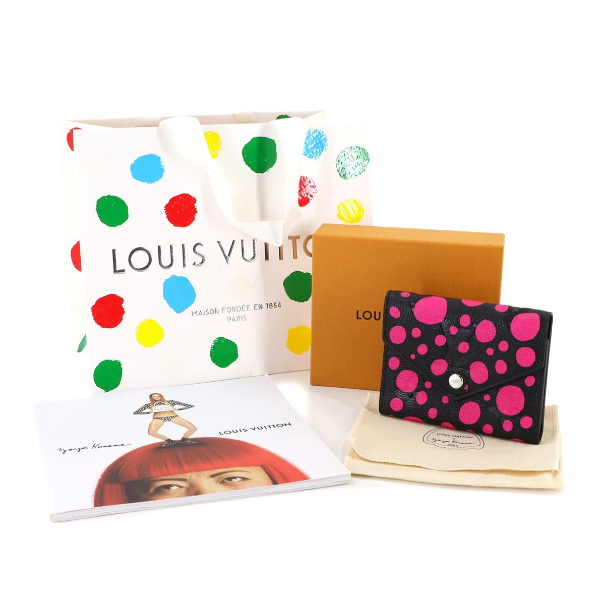 ♥ 展示品 ルイ ヴィトン LOUIS VUITTON LVxYK モノグラム アンプラント ポルトフォイユ ヴィクトリーヌ 三つ折り 財布