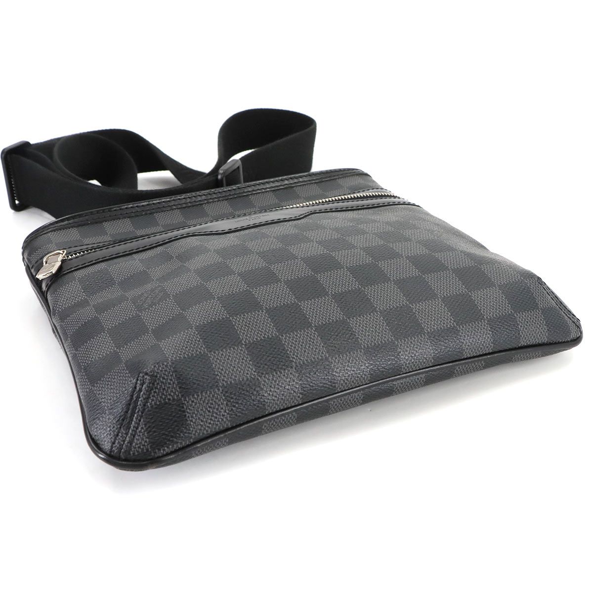 ルイ ヴィトン LOUIS VUITTON ダミエ グラフィット トマス ショルダー バッグ ブラック グレー N 58028 Thomas 冷房対策 ショルダーバッグ 
