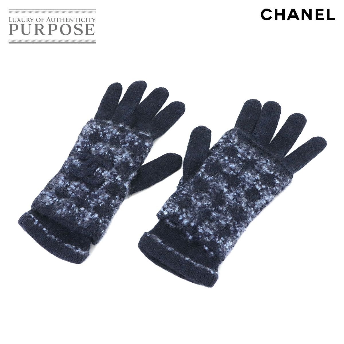 未使用 展示品 シャネル CHANEL グローブ 手袋 カシミヤ シルク