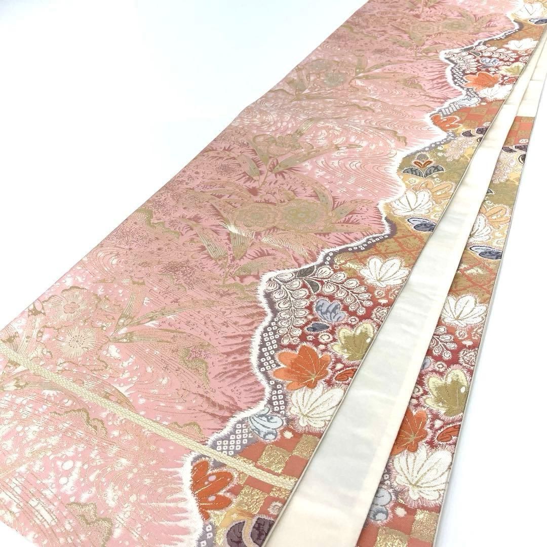 着物と帯 時流 F 241079◆正絹 袋帯◆辻ヶ花 ピンク ゴールド
