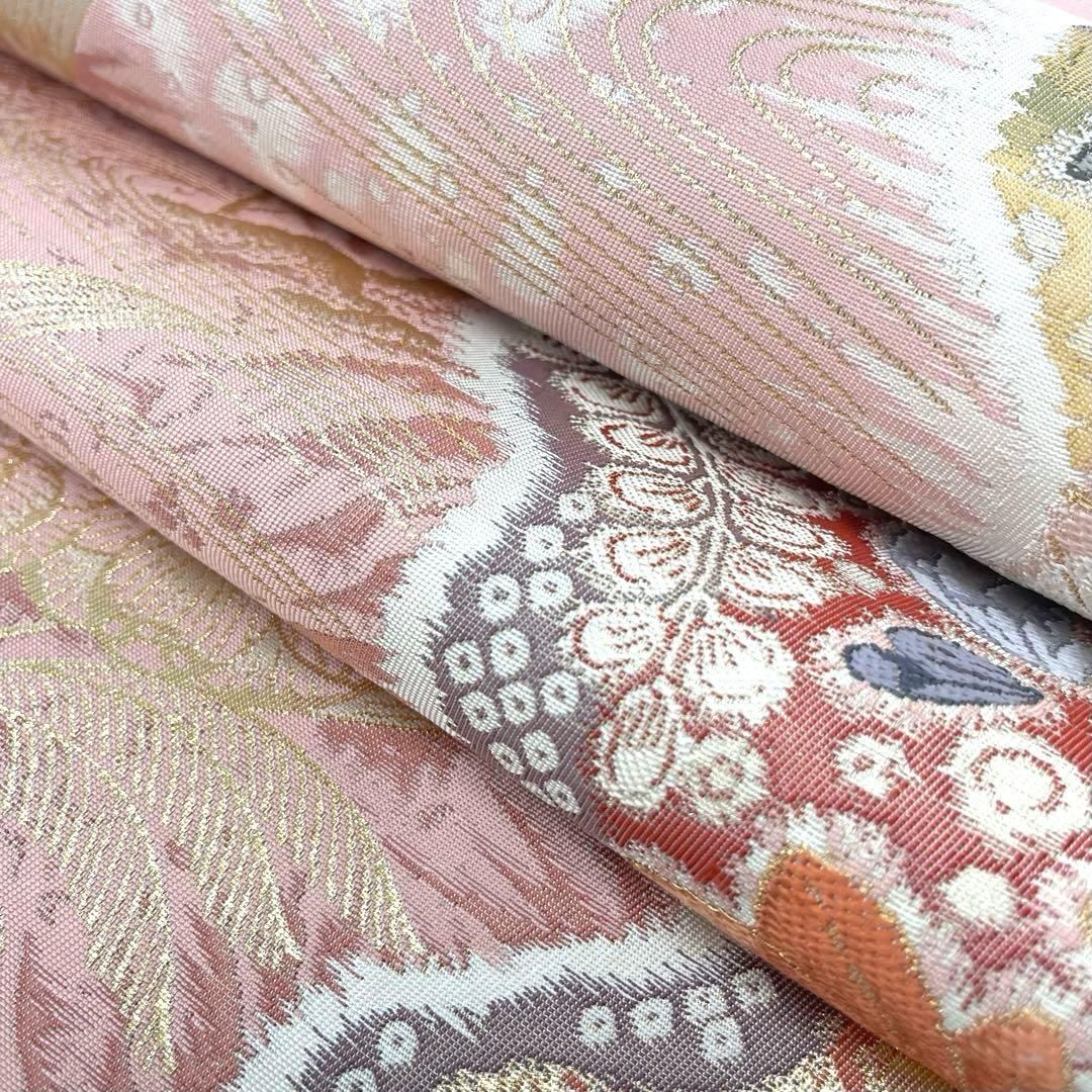  着物と帯 時流 F 241079◆正絹 袋帯◆辻ヶ花 ピンク ゴールド 袋帯 帯