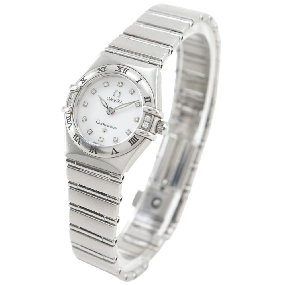 OMEGA オメガ コンステレーション ミニ cal.1456 1567.76 ステンレススチール×ダイヤモンド クオーツ アナログ表示 レディース ホワイト文字盤 腕時計