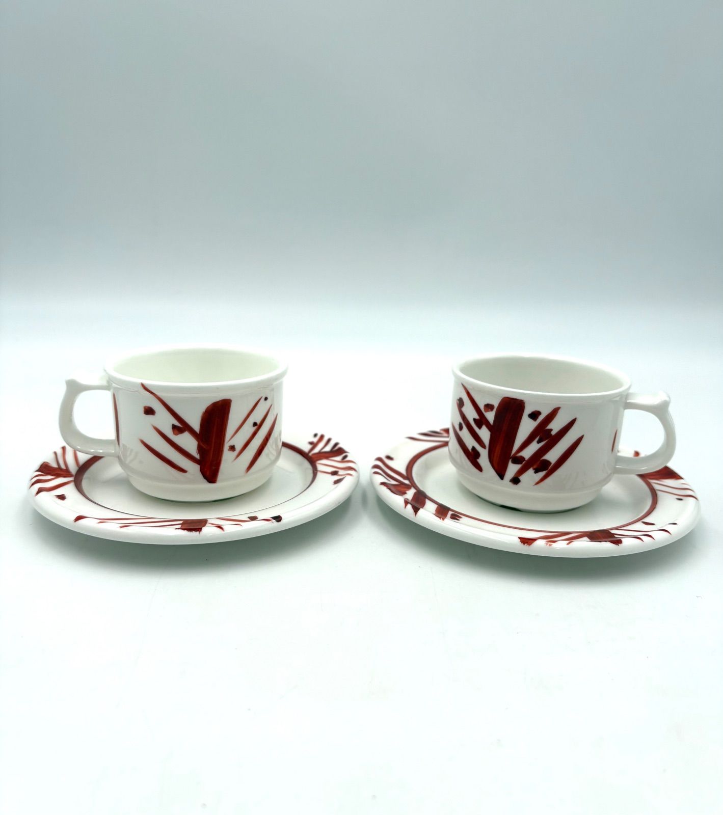 グスタフスベリ ブランシュ 北欧ヴィンテージ カップ＆ソーサー 2客セット