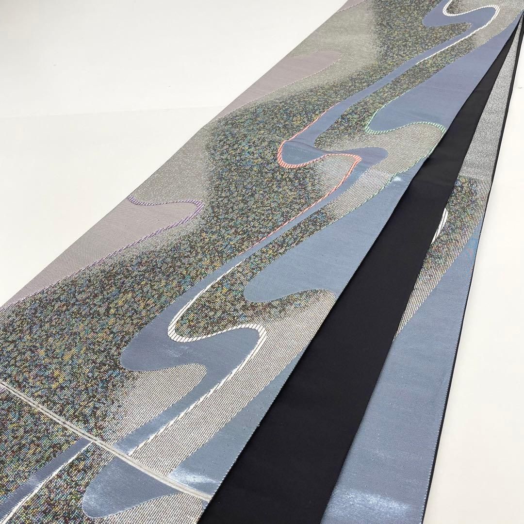 着物と帯 時流 F 241074◆正絹 袋帯◆曲線