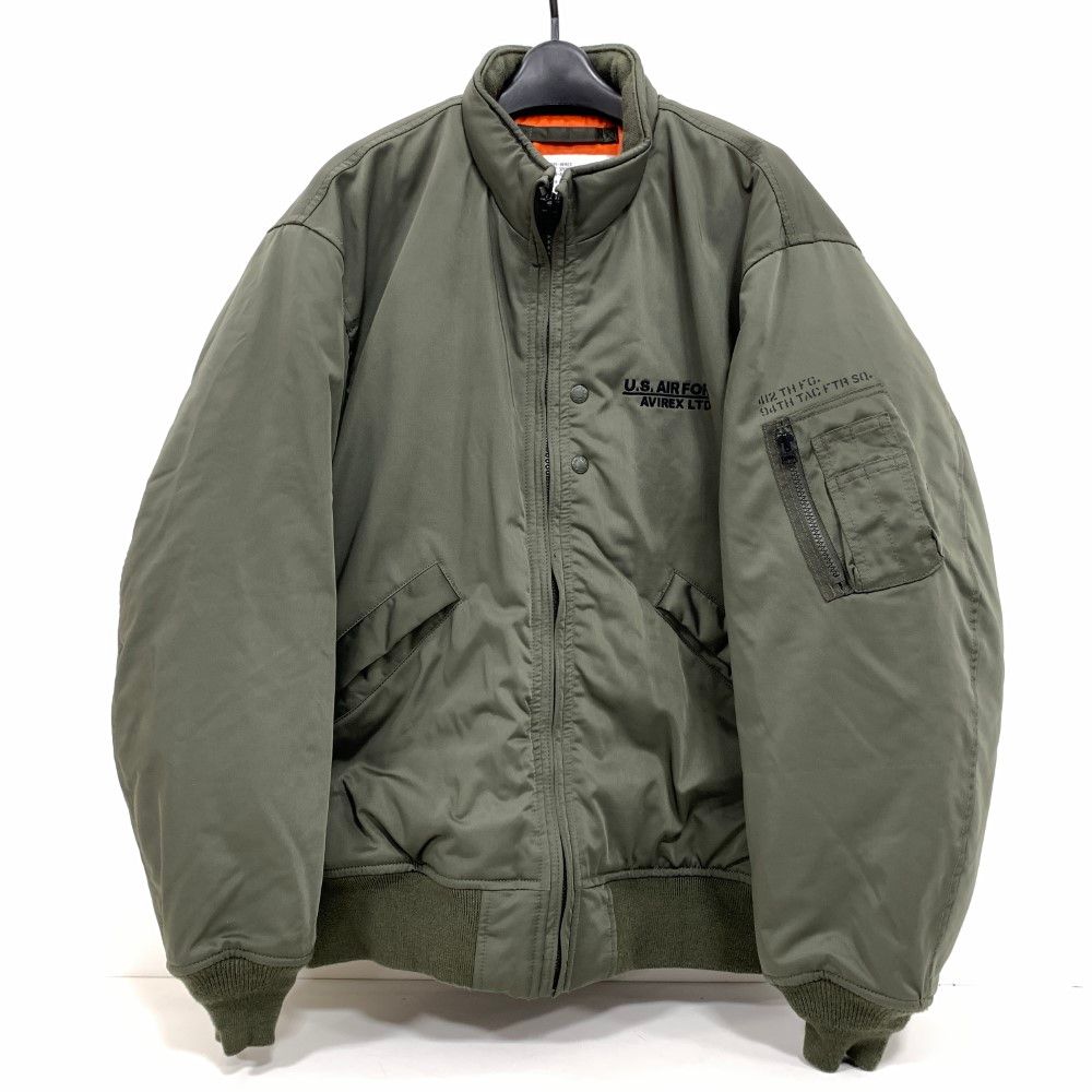 07 w 11790 AVIREX アヴィレックス ステンシルジャケット HAT IN THE RING” レディース オリーブカラー 品