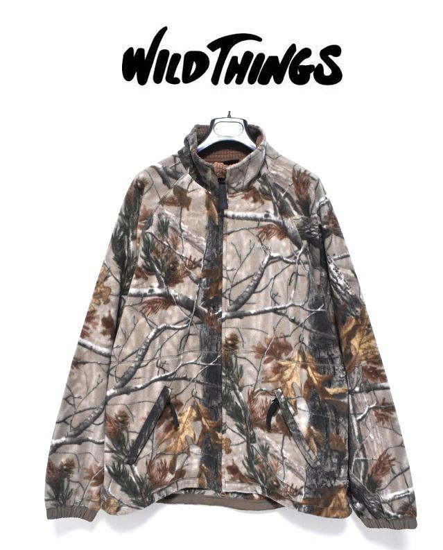 WILD THINGS SCHOTT FLEECE JACKET L ワイルドシングス リアルツリー フリースジャケット 迷彩 カモフラ
