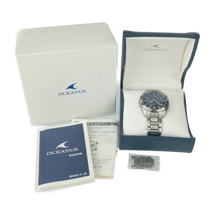 CASIO/カシオ OCEANUS ソーラー電波腕時計 OCW-T600TDB-1AJF