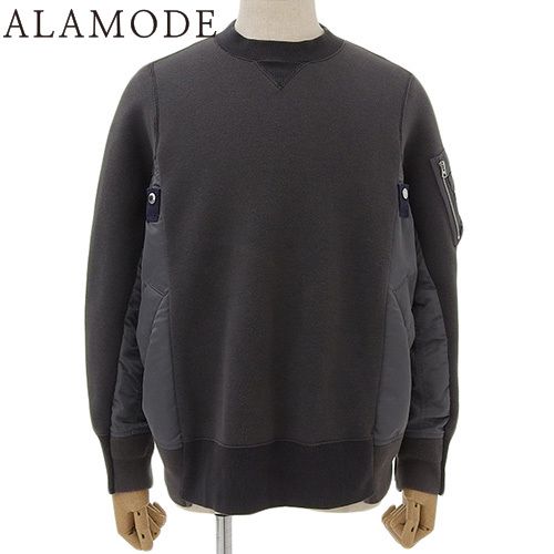 Sacai(サカイ) スウェット トップス 24年 トレーナー アパレル 衣類 ファッション 1 コットン ポリエステル グレー SCM-058 メンズ 40802141832【中古】【アラモード】 Sacai(サカイ) スウェット トップス 24年 トレーナー アパレル 衣類